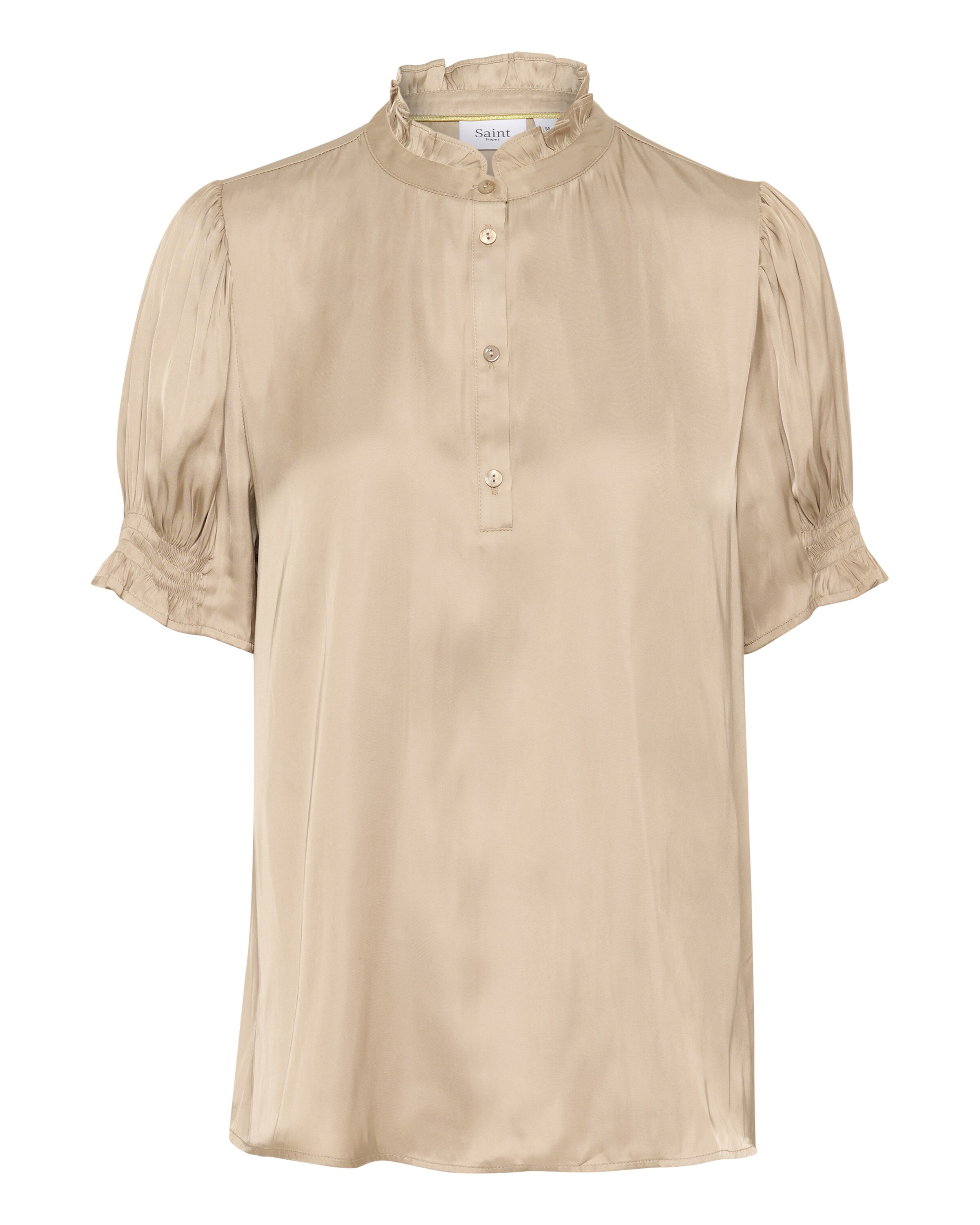 SAINT TROPEZ Bluse 'Veeni' in Beige: Vorderseite