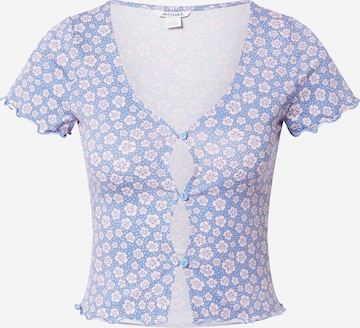 Monki - Camisa em azul: frente