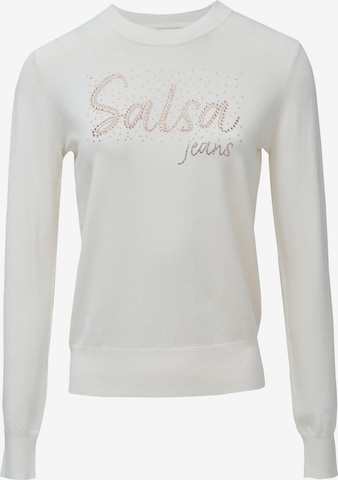 Pull-over Salsa Jeans en blanc : devant