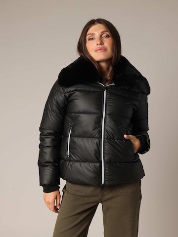 Deeluxe Winterjas 'Axia' in Zwart: voorkant