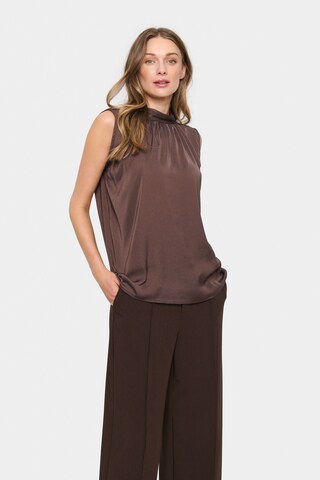 SAINT TROPEZ Blouse 'Aileen' in Brown