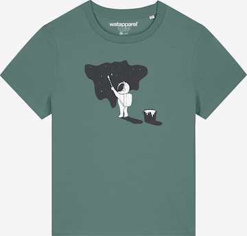 Maglietta ' Painting space ' di Watapparel in verde: frontale