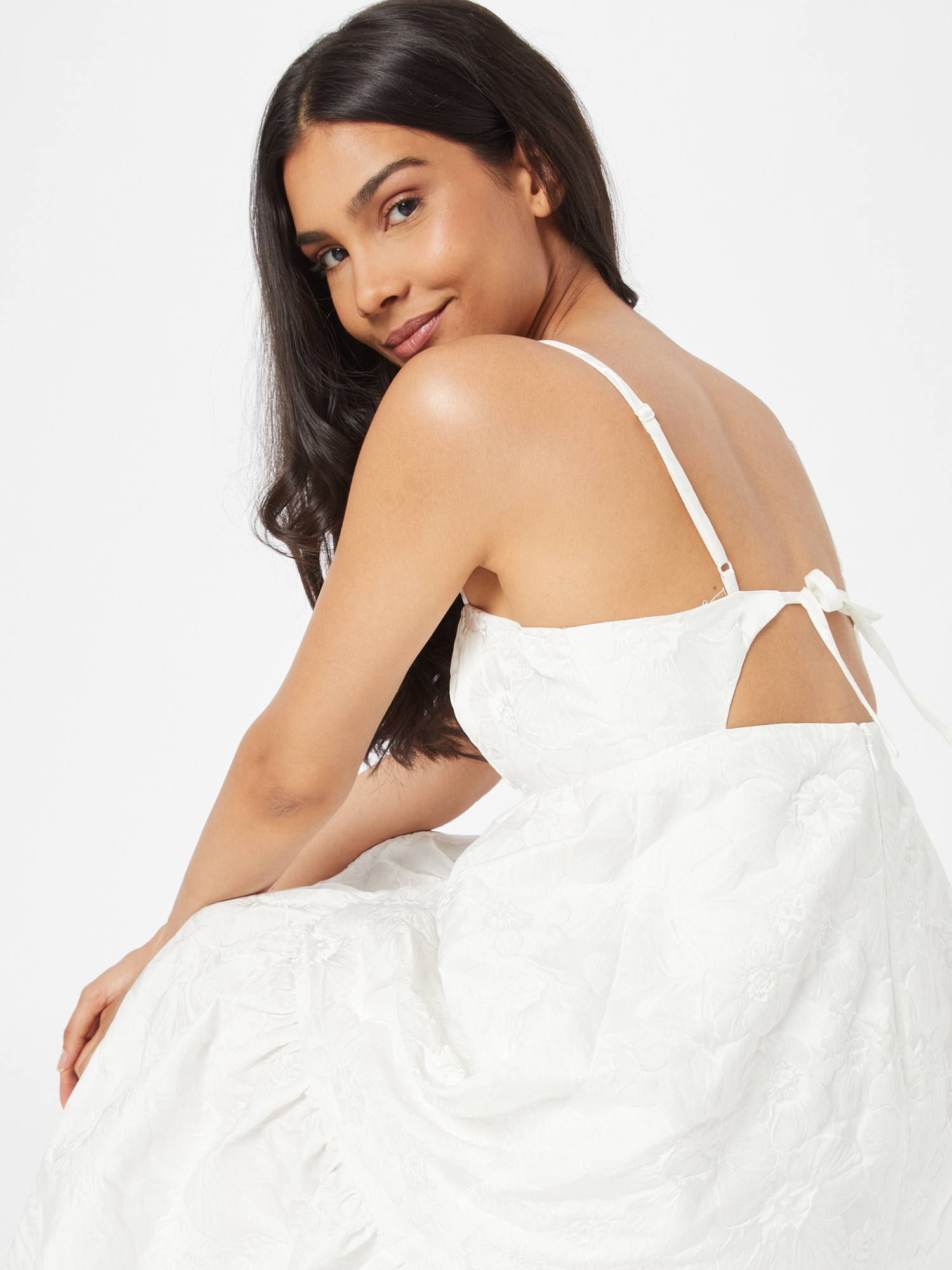 Gina Tricot Kleid Lizette in Offwhite 