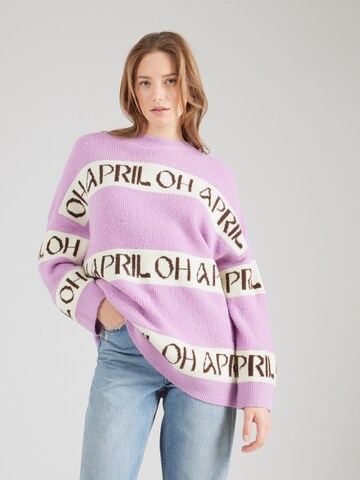 OH APRIL Sweater 'Billie' in Purple: front