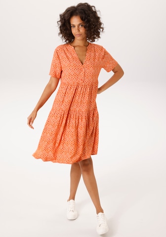 Aniston CASUAL Summer Dress in Orange
