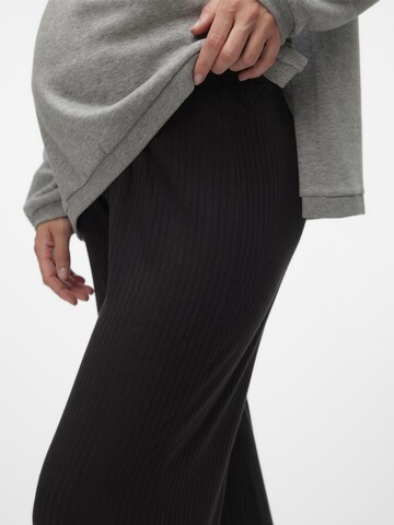 MAMALICIOUS Wide Leg Hose in Schwarz