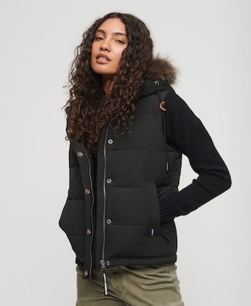 Superdry Bodywarmer 'Everest' in Zwart: voorkant