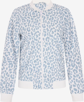 swirly Between-Season Jacket in Blue: front