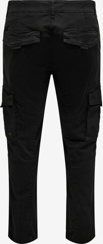 Only & Sons Tapered Cargo Pants 'Dean' in Black