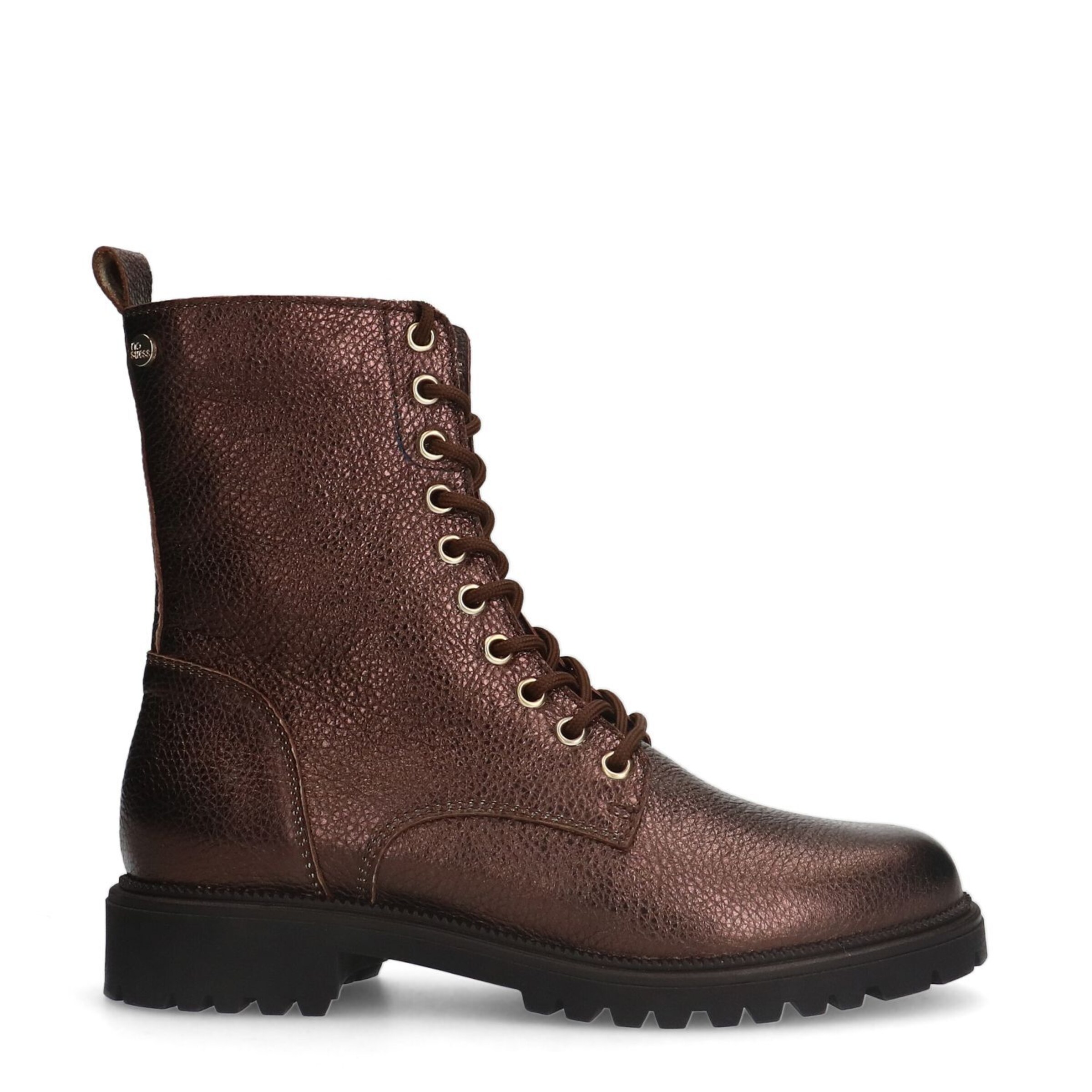 MANFIELD Lace-Up Ankle Boots in Bronze