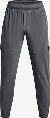 UNDER ARMOUR Tapered Sportbroek in Grijs: voorkant