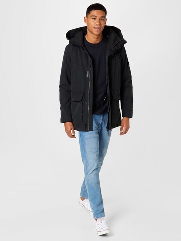 Alife and Kickin - Parka de inverno 'Ron' em preto