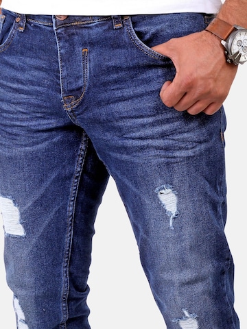 Reslad Slim fit Jeans 'Jeans Destroyed Stretch Denim' in Blue