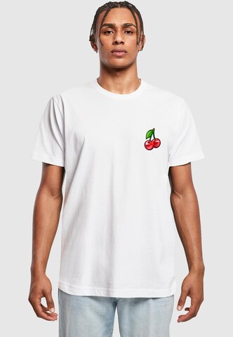 Merchcode T-Shirt 'Cherries 2' in Weiß: Vorderseite