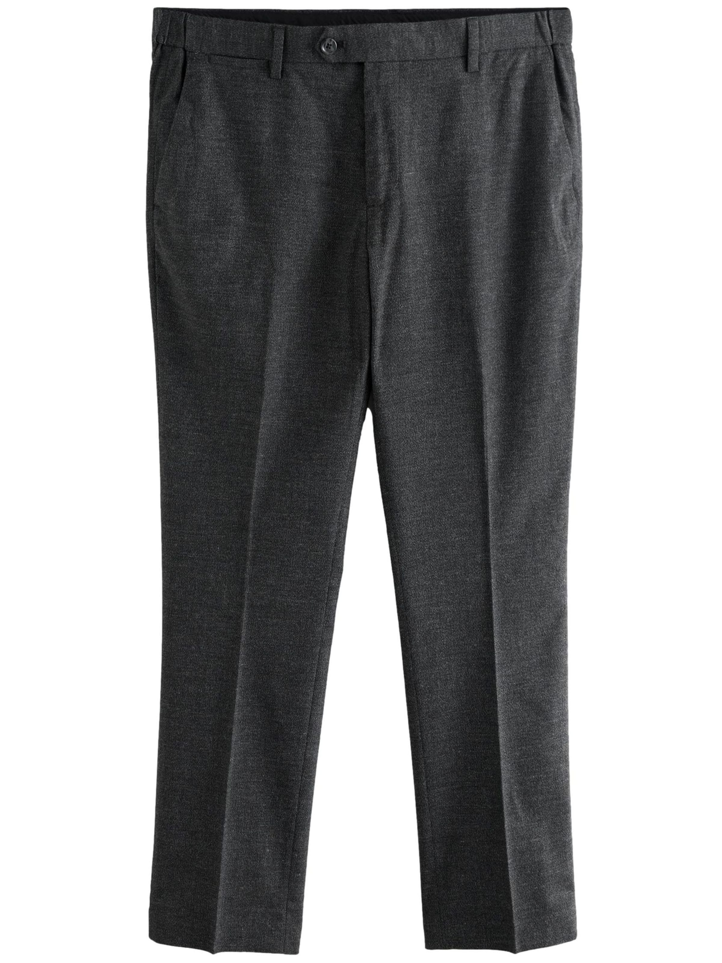Coupe slim Pantalon à plis Next en gris : devant