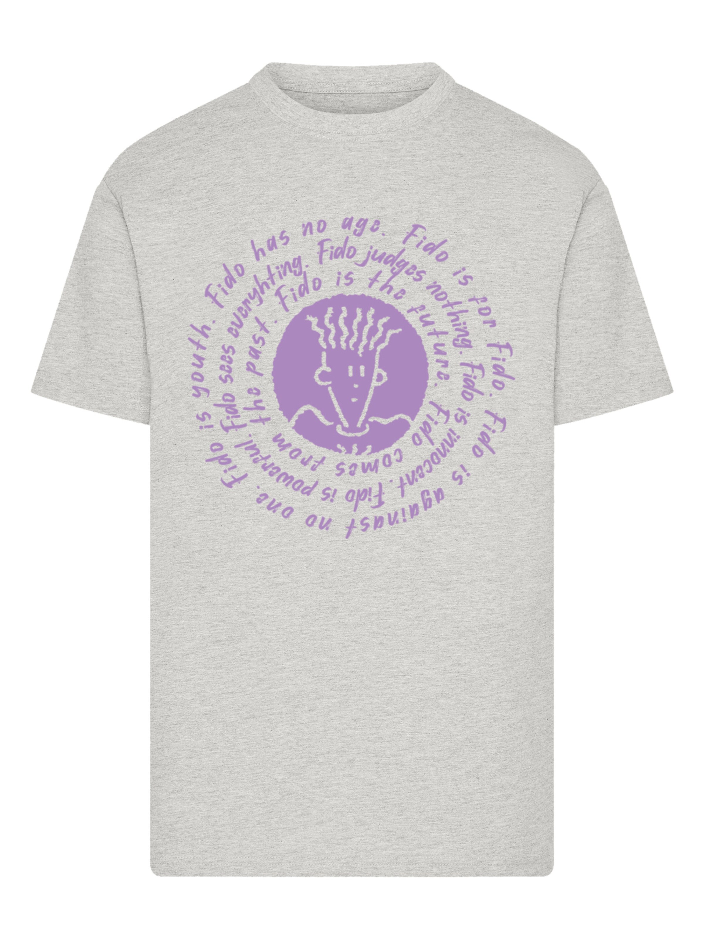 T-Shirt 'Fido Dido Is For Fido Spiral' F4NT4STIC en gris : devant