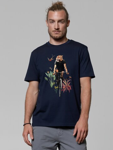 T-Shirt 'Fancy Tiger' Watapparel en bleu : devant