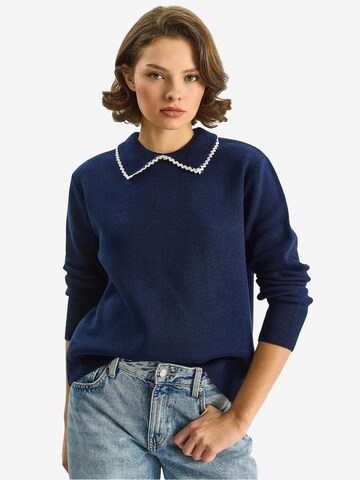 Bianco Lucci Sweater 'Pullover' in Blue
