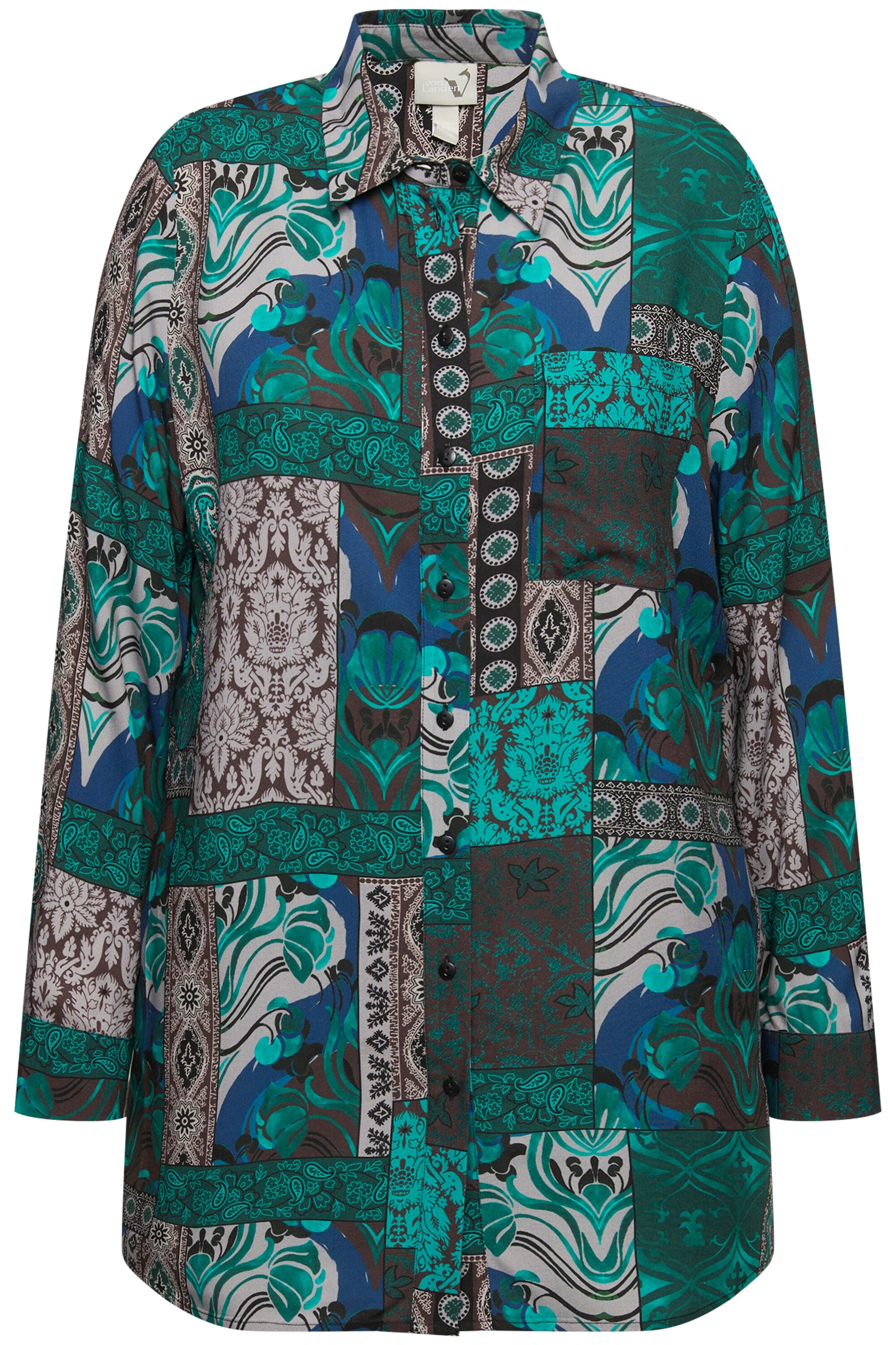 Ulla Popken Bluse in Mischfarben: Vorderseite