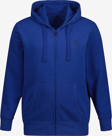 JAY-PI Zip-Up Hoodie in Blue: front