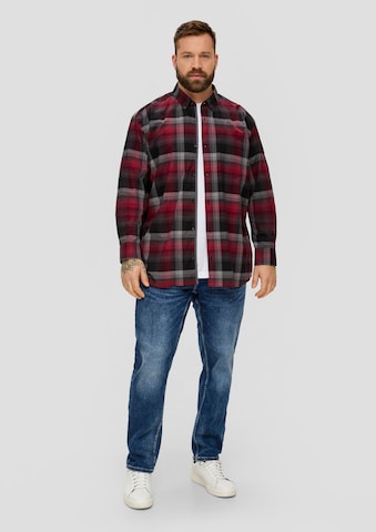 s.Oliver Men Big Sizes Regular Fit Hemd in Rot
