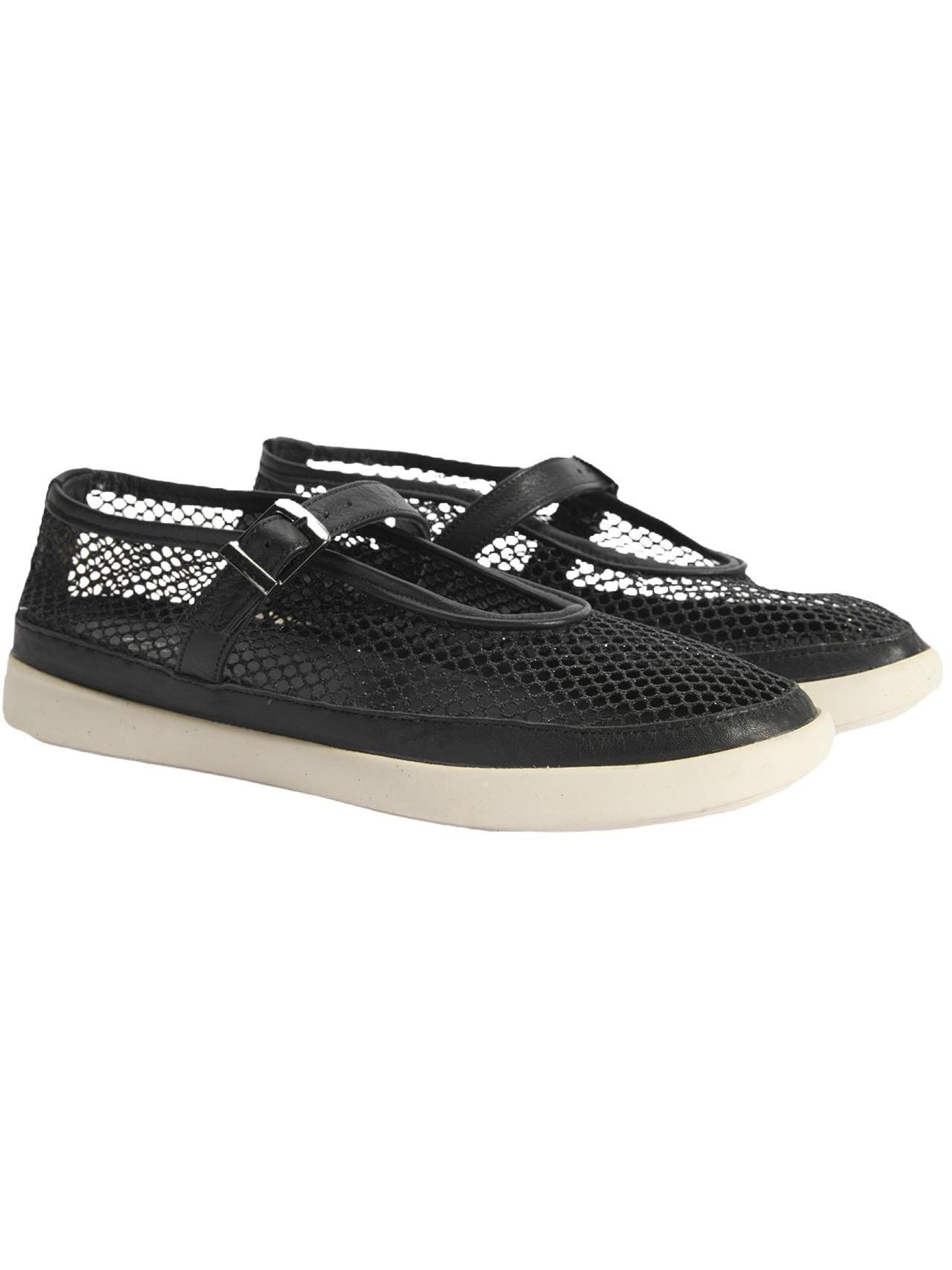 Desa Slipper 'Beleg'‌‌‌ in Schwarz: Vorderseite
