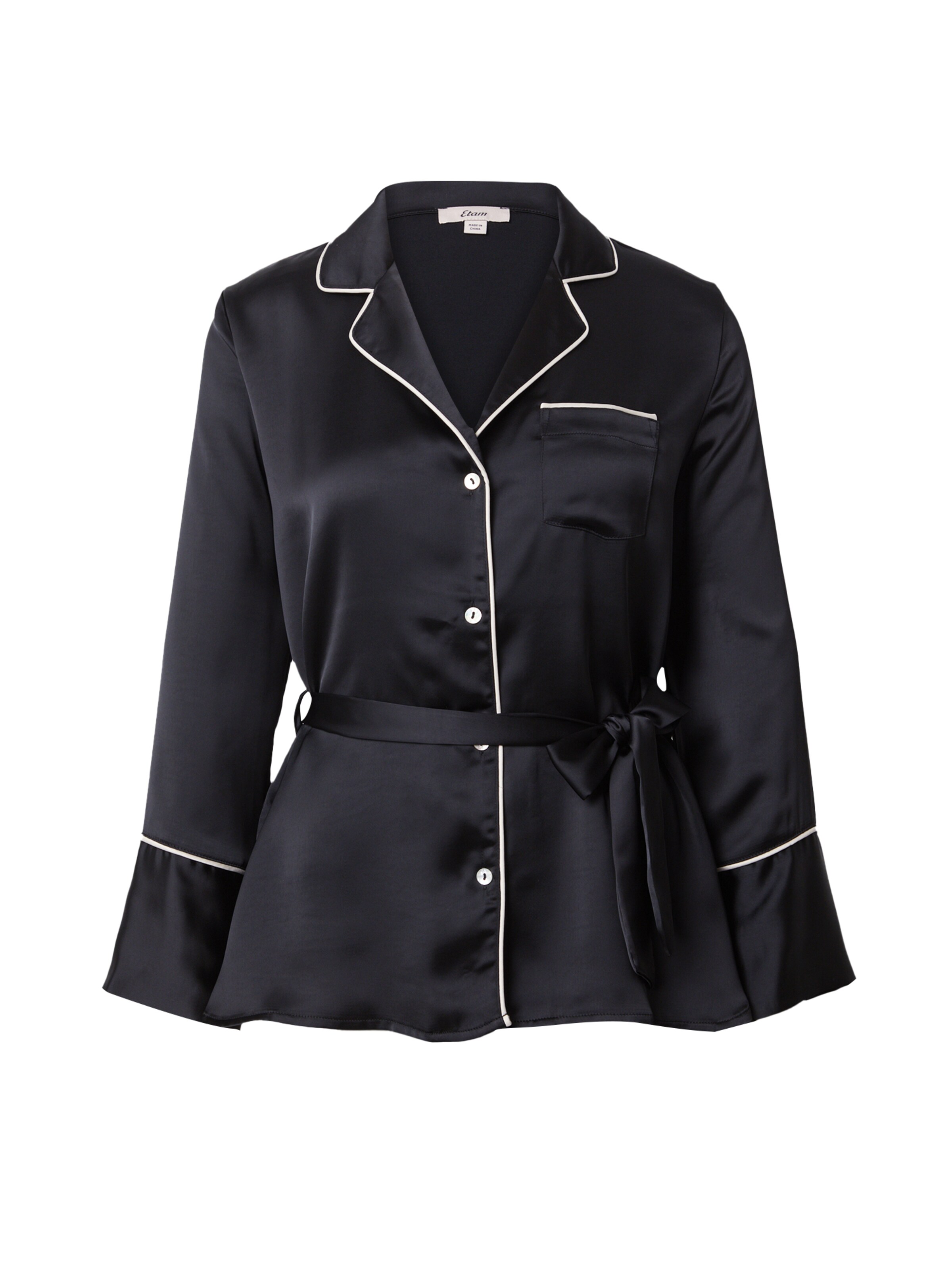 ETAM Slaapshirt 'ELY' in Zwart: voorkant