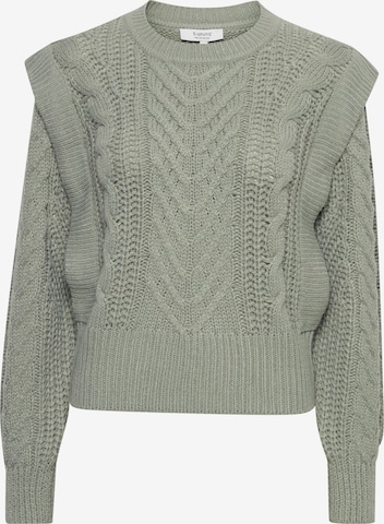 b.young Strickpullover 'BYOTINKA CABLE JUMPER' in Grün: predná strana