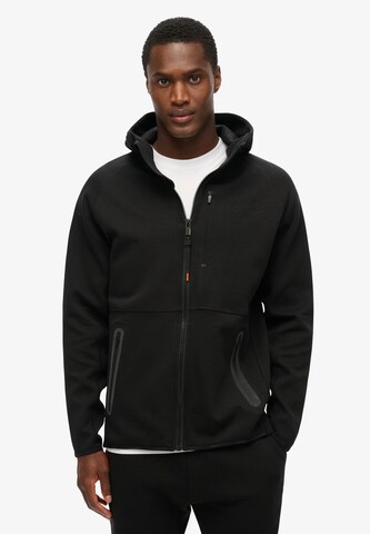 Superdry Sweatvest in Zwart: voorkant