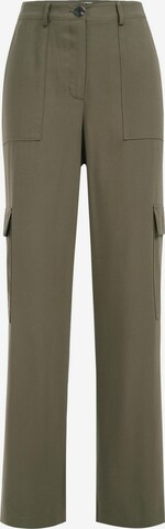 WE Fashion Loose fit Cargo trousers in Green: front
