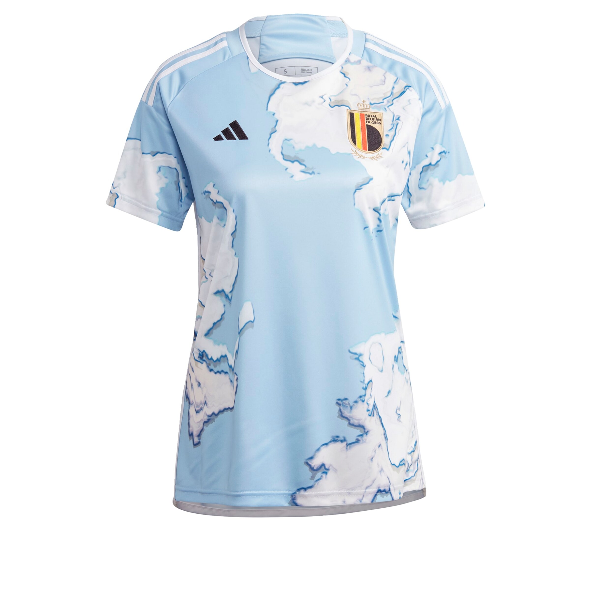 ADIDAS PERFORMANCE Funktionsshirt 'Belgien 23' in hellblau / dunkelgelb / schwarz / weiß, Produktansicht