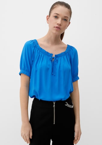 QS Blouse in Blue: front