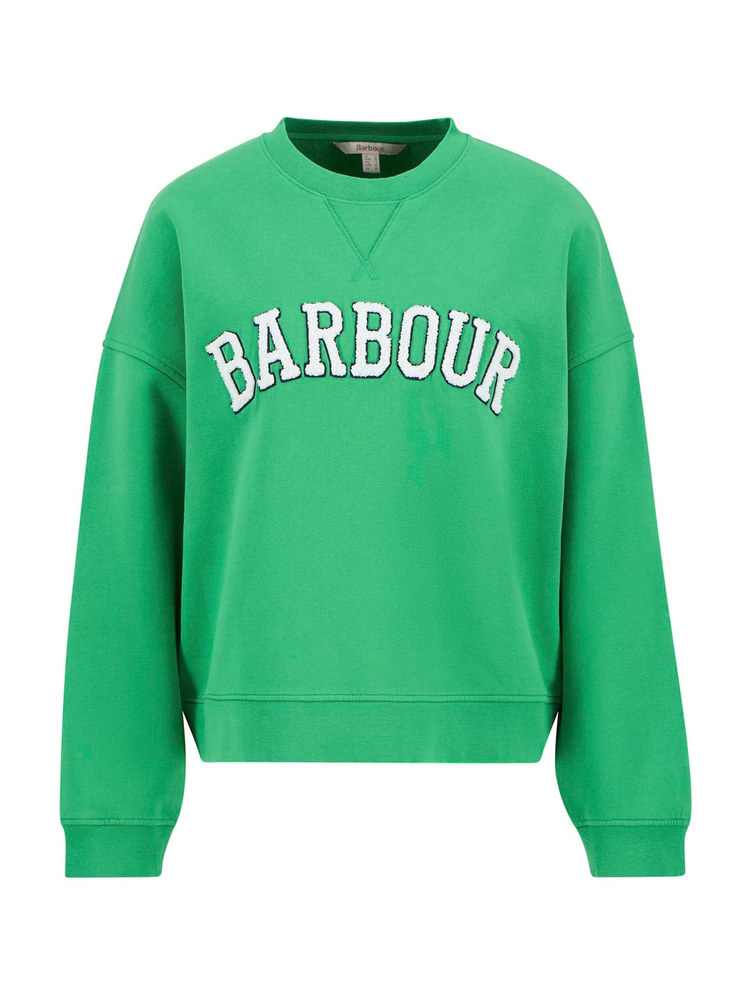 Barbour Sweatshirt 'Silverdale' in Grün: Vorderseite
