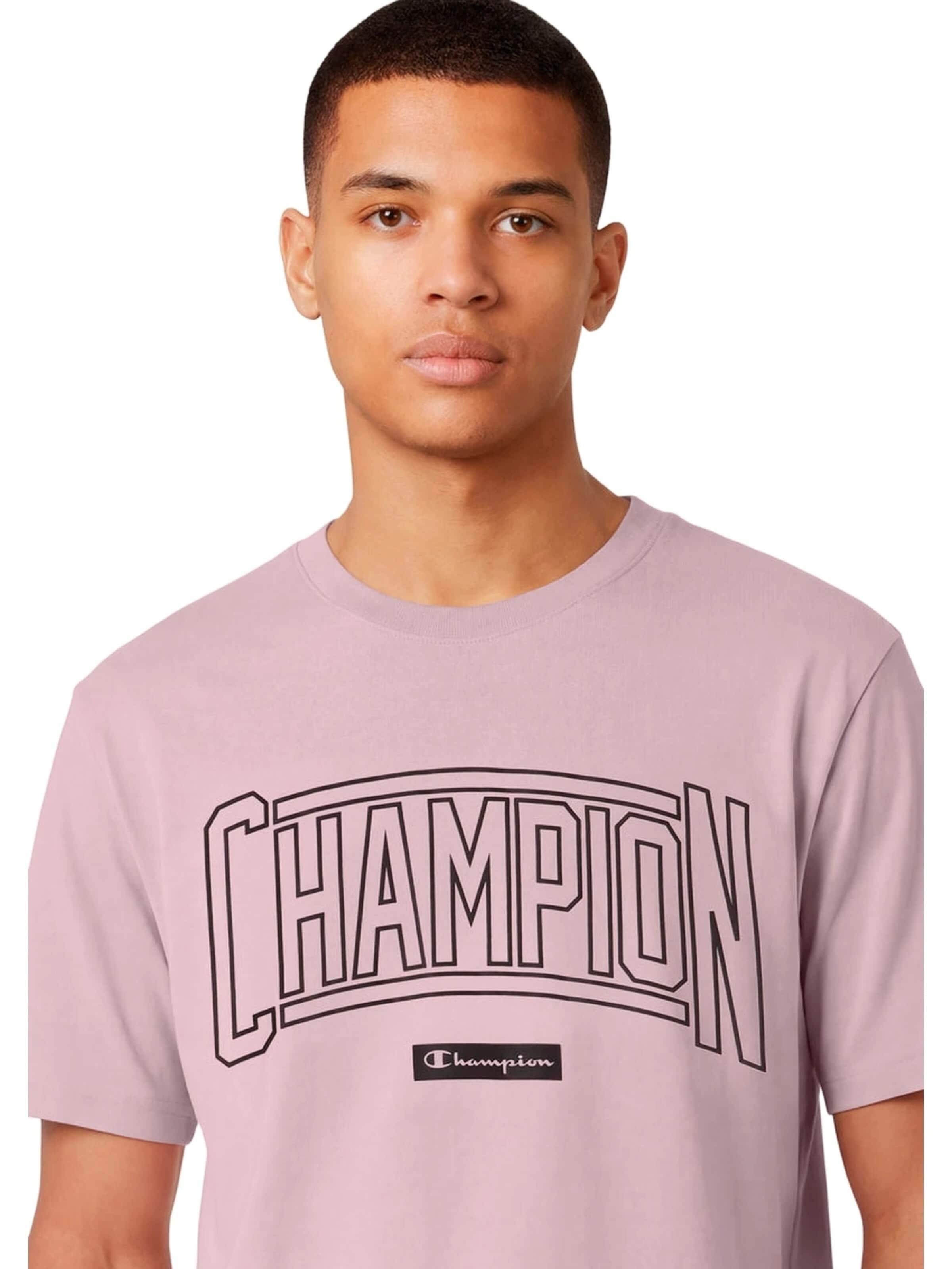 Champion -DO NOT USE- - Camiseta 'Camiseta champion rosa puff print crewneck tee' en rosa