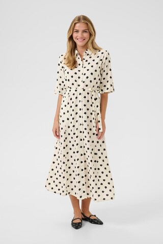 Robe-chemise 'Tiah' Cream en beige : devant