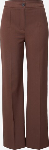 VERO MODA Wide leg Trousers with creases in Brown: front