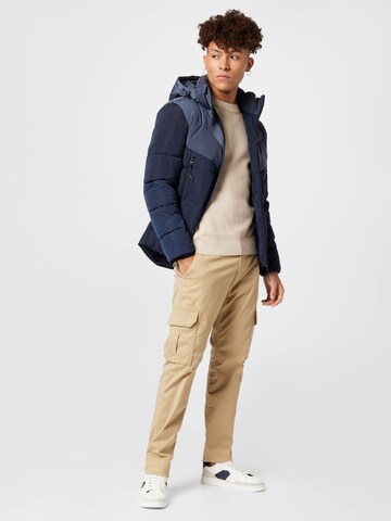 TOM TAILOR DENIM Winter Jacket in Blue