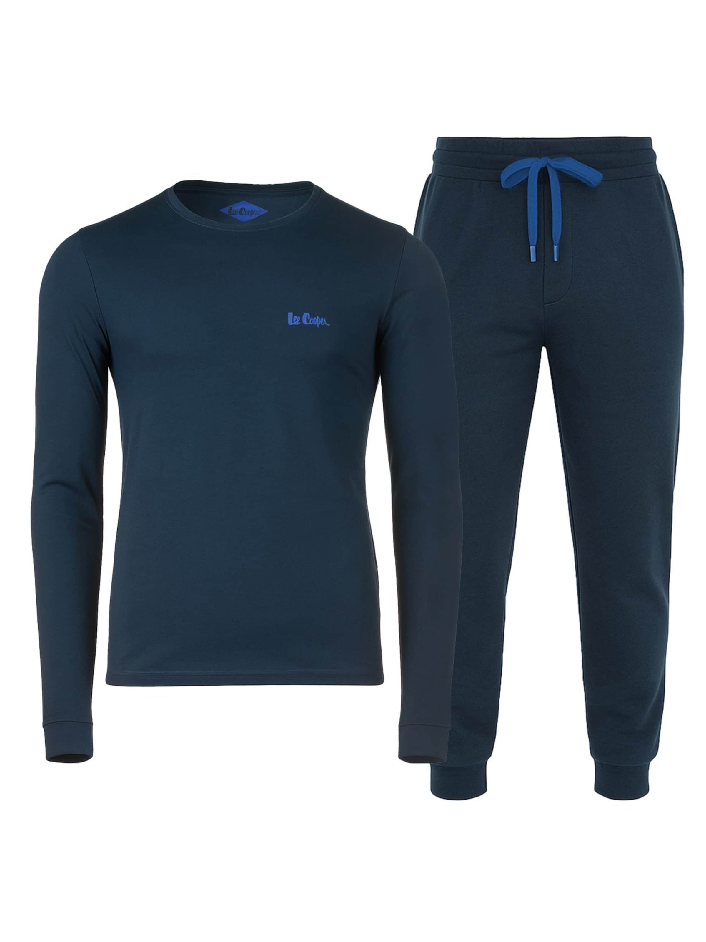 Lee Cooper Long Pajamas in Blue: front