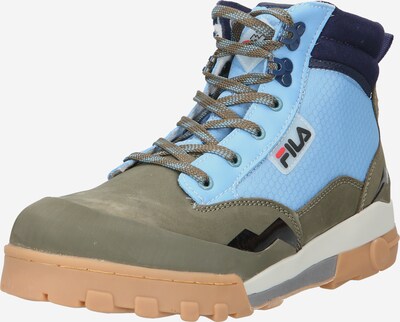 FILA Sneakers high 'GRUNGE II' i mørkeblå / lyseblå / oliven / svart, Produktvisning