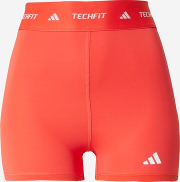 Skinny Pantaloni sport de la ADIDAS PERFORMANCE pe roșu: față