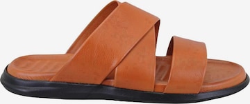 Desa - Zapatillas de casa en marrón: frente