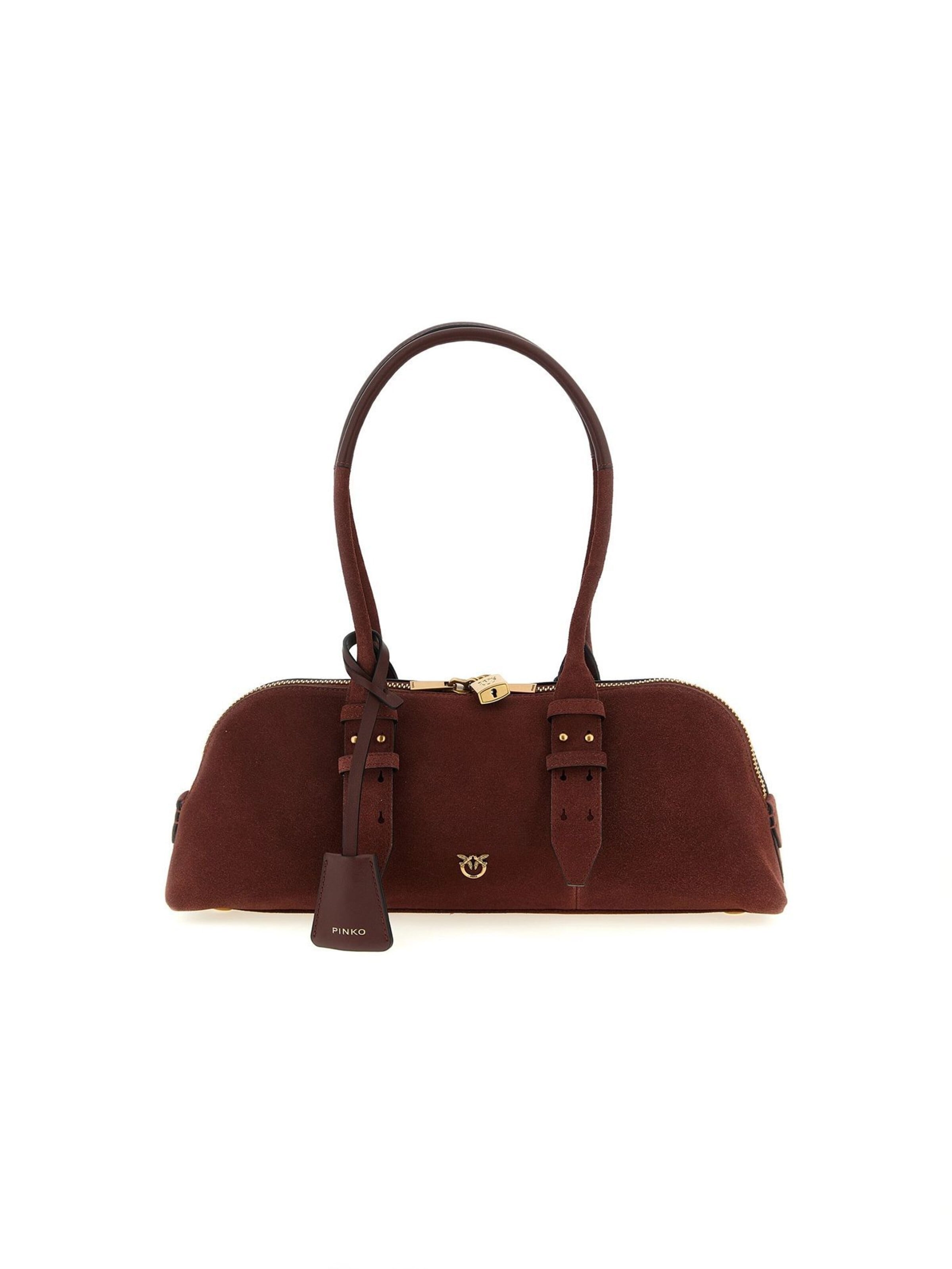 Borsa a mano 'Bowling Baguette' di PINKO in rosso: frontale
