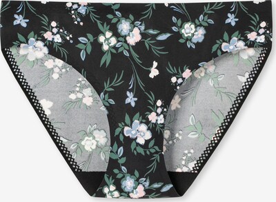 SCHIESSER Slip ' Floral Basic ' in grasgrün / schwarz / weiß, Produktansicht