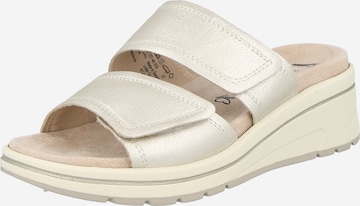 Mule CAPRICE en argent : devant