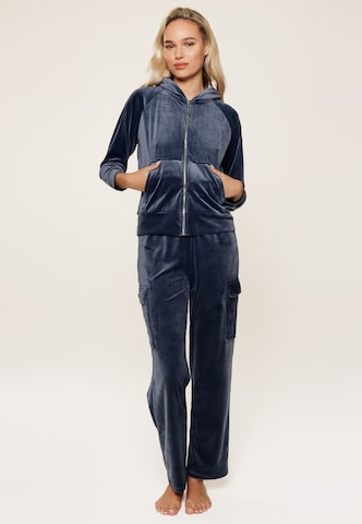 LingaDore - Traje para estar en casa en azul: frente