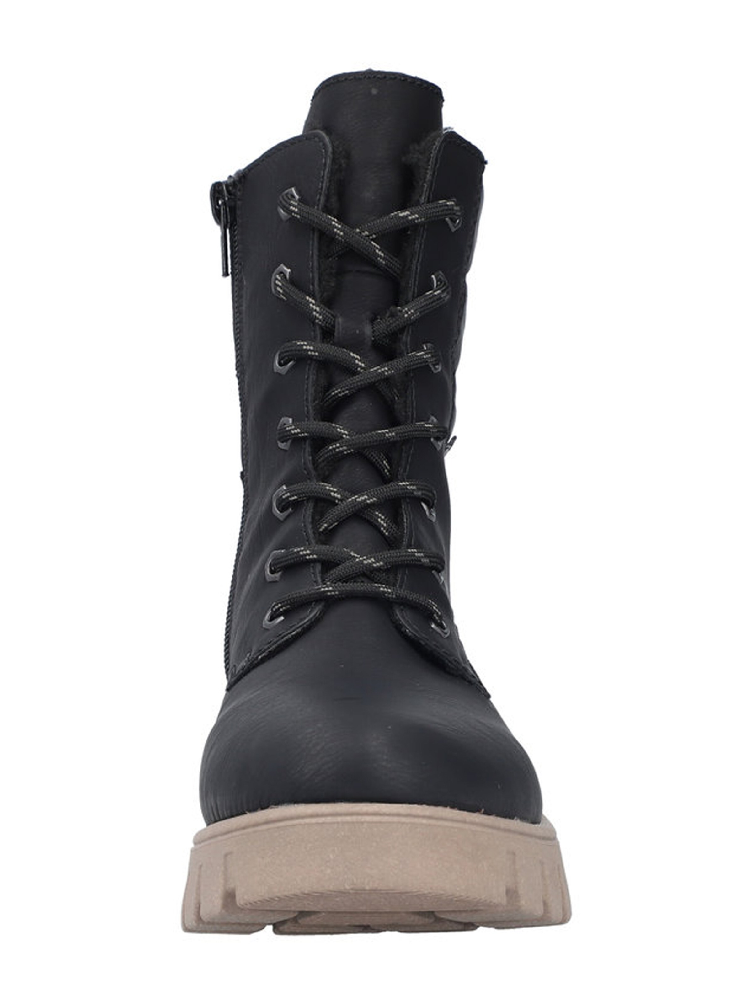 Rieker Lace-Up Ankle Boots in Black