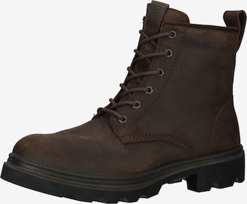 ECCO Lace-Up Ankle Boots in Brown: front