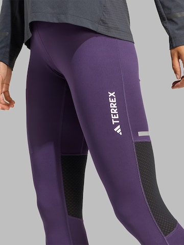 ADIDAS TERREXSkinny Hlače za vanjske uvjete 'XPR' - ljubičasta boja