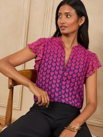 love & roses - Blusa en azul