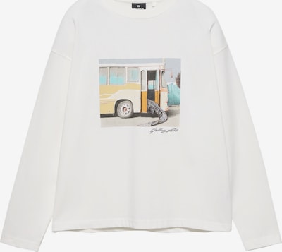 Pull&Bear Paita värissä vaaleansininen / vaaleanharmaa / oranssi / valkoinen, Tuotenäkymä